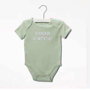 Green Baby Onesie - Food Critic Design